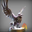 CorvinightB.jpg CORVIKNIGHT -V2 - open Wings - FAN ART - POKÉMON FIGURINE - 3D PRINT MODEL
