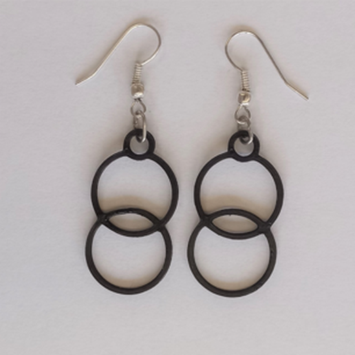 Circle earrings 3D model