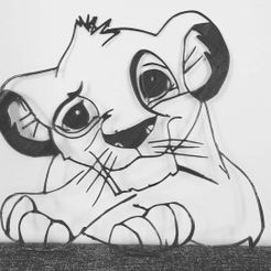 79925285_747677945754205_399874620713110311_n.jpg Descargar archivo STL gratis Simba 2D - Disney・Modelo para la impresora 3D