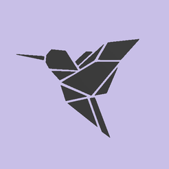 colibri2.png Free STL file origami hummingbird・3D printable object to download