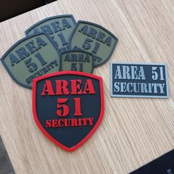 20230525_112601.jpg STL file Airsoft Morale Patch Area 51・3D printable design to download