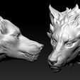 04.jpg Fichier STL gratuit Tête de loup・Plan pour impression 3D à télécharger