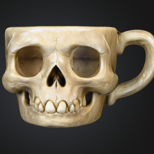 Creapy Mug - Halloween decoration - 3D model önizlemesi