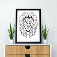 10.lion (2).jpg Lion Wall Sculpture 2D