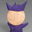 Gengar-Tri.png Gengar/Alpollo/Nebulak Pokemon E27 lamp Lithophane