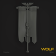 W03.png STL file Wolf Marine Standard Banner・3D printer model to download, hpbotha