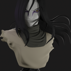 Capture-d’écran-2023-04-12-à-17.21.47.png Fichier STL Orochimaru Bust avec tête alternative・Modèle à imprimer en 3D à télécharger