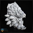 Bazelgeuse_Per.jpg 3D 打印怪物猎人头像 - Bazelgeuse 壁挂奖杯