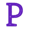 P.stl Elegant Chiseled Font Alphabet and Numbers (40 3d models)