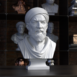 27Avicenna_frame08_3saten.png Avicenna Bust – Sculpture 3D Printable STL File