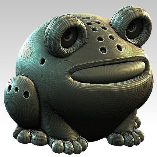 STL file Cheerful Frog Object 🐸 (OBJ and 3MF)・Model to download and 3D ...
