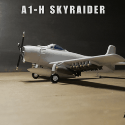 a.png Fichier STL Douglas A1-H SKYRAIDER - 1/44 scale model・Plan imprimable en 3D à télécharger