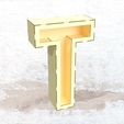 T_render-3d_LR.jpg 3D ALPHABET LETTERS & NUMBERS DESIGNS FOR LASER CUTTING +44CM