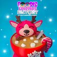 9105.jpg Deluxe Cocoa Comfy Reindeer SnuggleBrew Bank w. Book Drawer Stand (только для личного пользования)