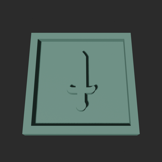 Sword Square – 3D Printable Game Token