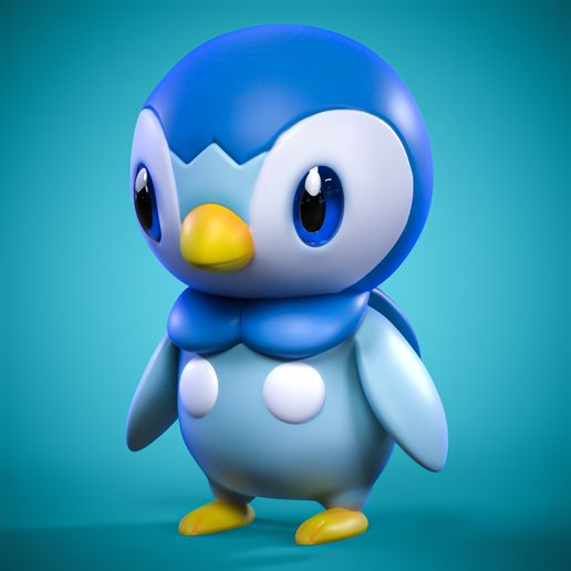 High Quality Piplup Miniature - 3D Printable STL Model For Tabletop Gaming and Display