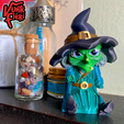 Witch03.png Halloween Witch MultiColor Flexi Print-In-Place + figure & keychain