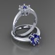 10.jpg Printable STL jewelry engagement ring round flower 0.52ct