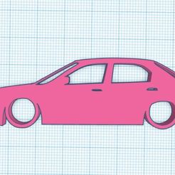 Web-capture_22-11-2023_162849_www.tinkercad.com.jpeg Llavero Silueta Suzuki Baleno / Esteem Sedan