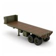 M871A2-Semi-Trailer-6.jpg M871A2 Military Flatbed Semi-Trailer STL – Tactical Cargo Trailer – HO Scale 1/87