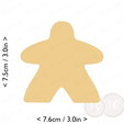 meeple~3in-cm-inch-cookie.png Meeple Cookie Cutter 3in / 7.6cm