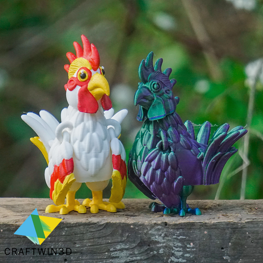 8.png Print in Place Tiny Rooster no supports