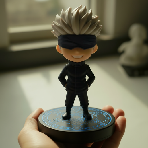 Satoru Gojo Chibi Figurine STL for 3D Print - Jujutsu Kaisen