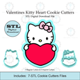 Etsy-Listing-Template-STL.png Valentines Heart Kitty Cookie Cutters | STL File