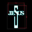 jesus_kreuz_004.jpg JESUS Schriftkreuz für Tischdeko und die Wand