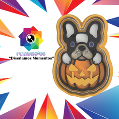 PCX3DISEÑOS-Halloween-mascota-perro-1.png Archivo 3D CORTADOR DE GALLETAS MASCOTA Perrito HALLOWEEN・Objeto de impresión 3D para descargar