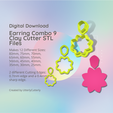 Cover-7.png Earring Combo 9 Clay Cutter - Earring STL Digital File Download- 12 sizes and 2 Earring Cutter Versions, cookie cutter