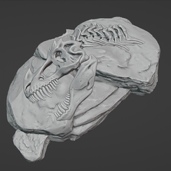 Pic2.png STL-Datei Skelett T-rex scatter terrain・3D-Druckvorlage zum Herunterladen