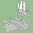 Chair_Snip_4_display_large.jpg STL-Datei Adirondack Chair kostenlos・3D-Druckvorlage zum Herunterladen