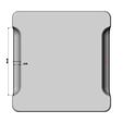 2-pocket-square-tray-10.jpg Square 2 pockets serving tray relief 3D print model
