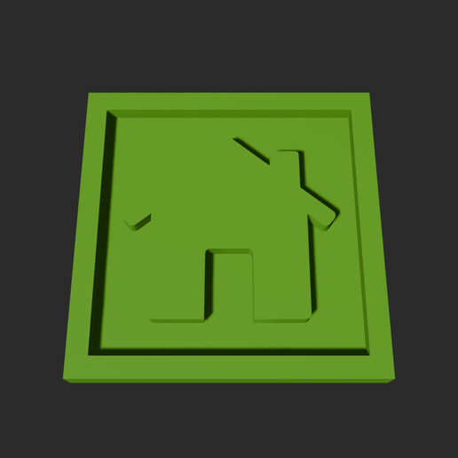 House Square – 3D Printable Game Token