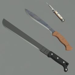 ножи.jpg The Last of Us Cold weapon 3D models set. Video game, props, cosplay
