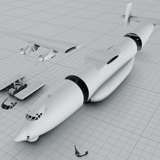 Antonov An-22 World's Largest Turboprop Aircraft AEROPLANE 3D model