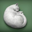 sleeping_cat2.jpg Sleeping cat 3D print model