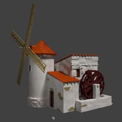 molino-vis-general.jpg STL-Datei Bausatz Wind- und Wassermühle - HO herunterladen • 3D-druckbares Modell, javherre