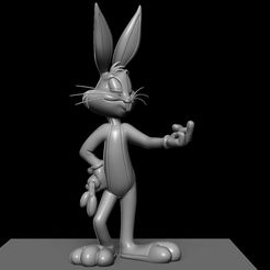 2beea5d3-265c-45fe-bda7-4cc1d407e946.jpg STL-Datei Bugs Bunny Zeigt den Finger・3D-druckbare Vorlage zum herunterladen