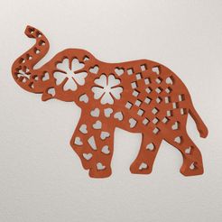 Elephant-Wall-Decoration-WARAJ61-Preview.jpg STL file Elephant Wall Decoration WARAJ61・Design to download and 3D print