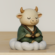 alixmasason13.png Zen Bull Figurine