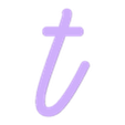 t-Lowercase.stl First name to personalize