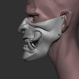7.jpg Half Samurai Mask 3D print model