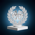 drama-symbol-sculpture20260531-stl-3d-print-turntable-04-180deg.png Drama Symbol Sculpture 3D Print Model