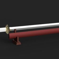 Sasuke's-Sword-Boruto-Full-Render.jpg Archivo 3D Boruto - Sasuke Espada - Vaina - Soporte・Modelo para descargar y imprimir en 3D, IntentionalDraw