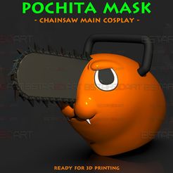001.jpg Máscara Pochita para llevar puesta - Chainsaw Man Cosplay