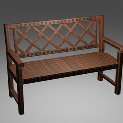 bench long.png 3D bench