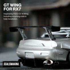 Cult3D-RX7-GT-Wing_1.jpg STL file GT Wing (FEED) - Mazda RX7 1/24・3D print design to download