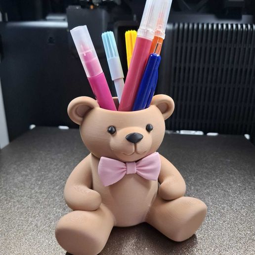 Cute Teddy Bear Pen Holder